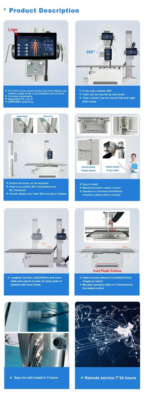 Advanced Radiology Imaging Digital Medical X-Ray Machine System for Accurate Diagnostics